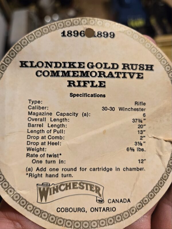 WINCHESTER MODEL 94 "KLONDIKE GOLD RUSH" 30-30- 75 STICKERS @ $25ea. - Image 16